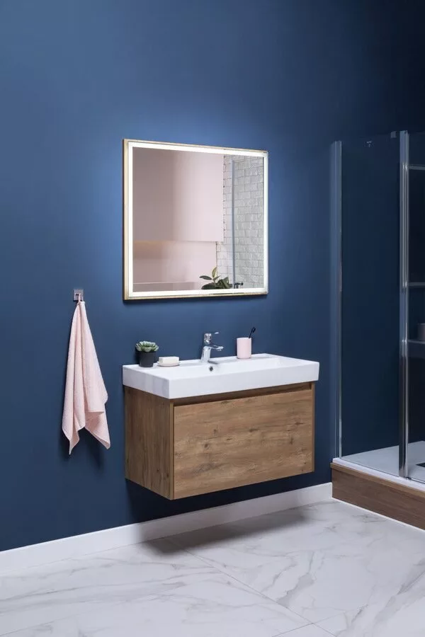 фото Тумба с раковиной Aquanet Nova Lite 90 дуб рустикальный (1 ящик) арт. 00254698 