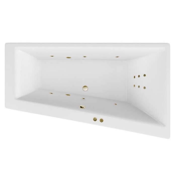 картинка Ванна EXCELLENT Sfera Slim 170x100 правая LINE бронза 