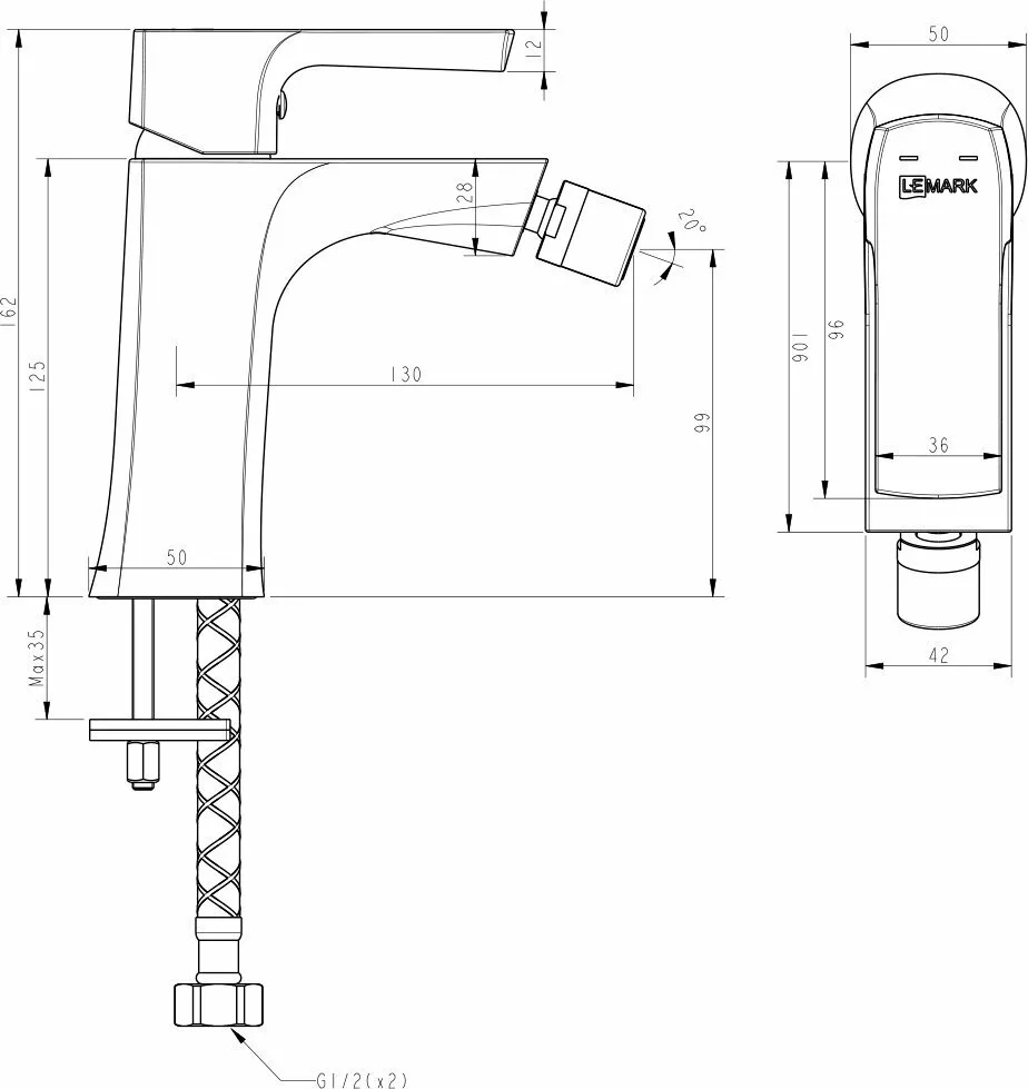 картинка Смеситель для биде Lemark Ursus LM7208BL 