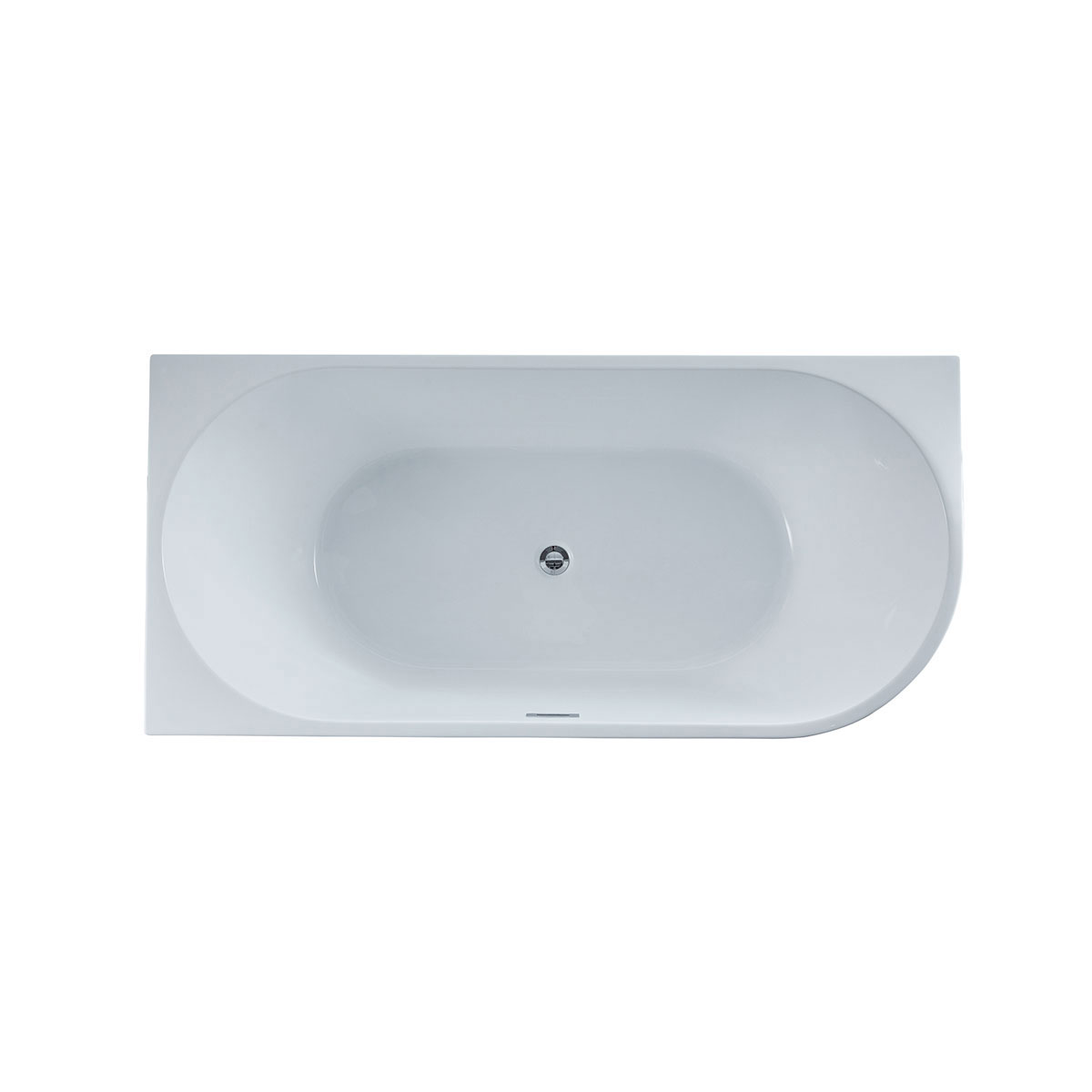 картинка Акриловая ванна Vincea VBT-402-1700L, 170х80х58, цвет белый, слив-перелив в комплекте, хром 