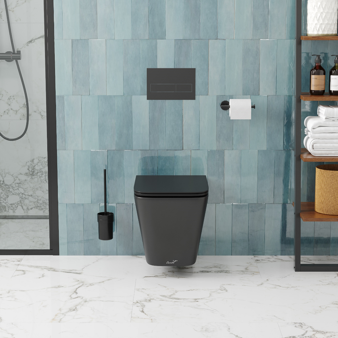 картинка Унитаз подвесной Cerutti SPA MAIELLA Aria MB безободковый, черный матовый CT9163 