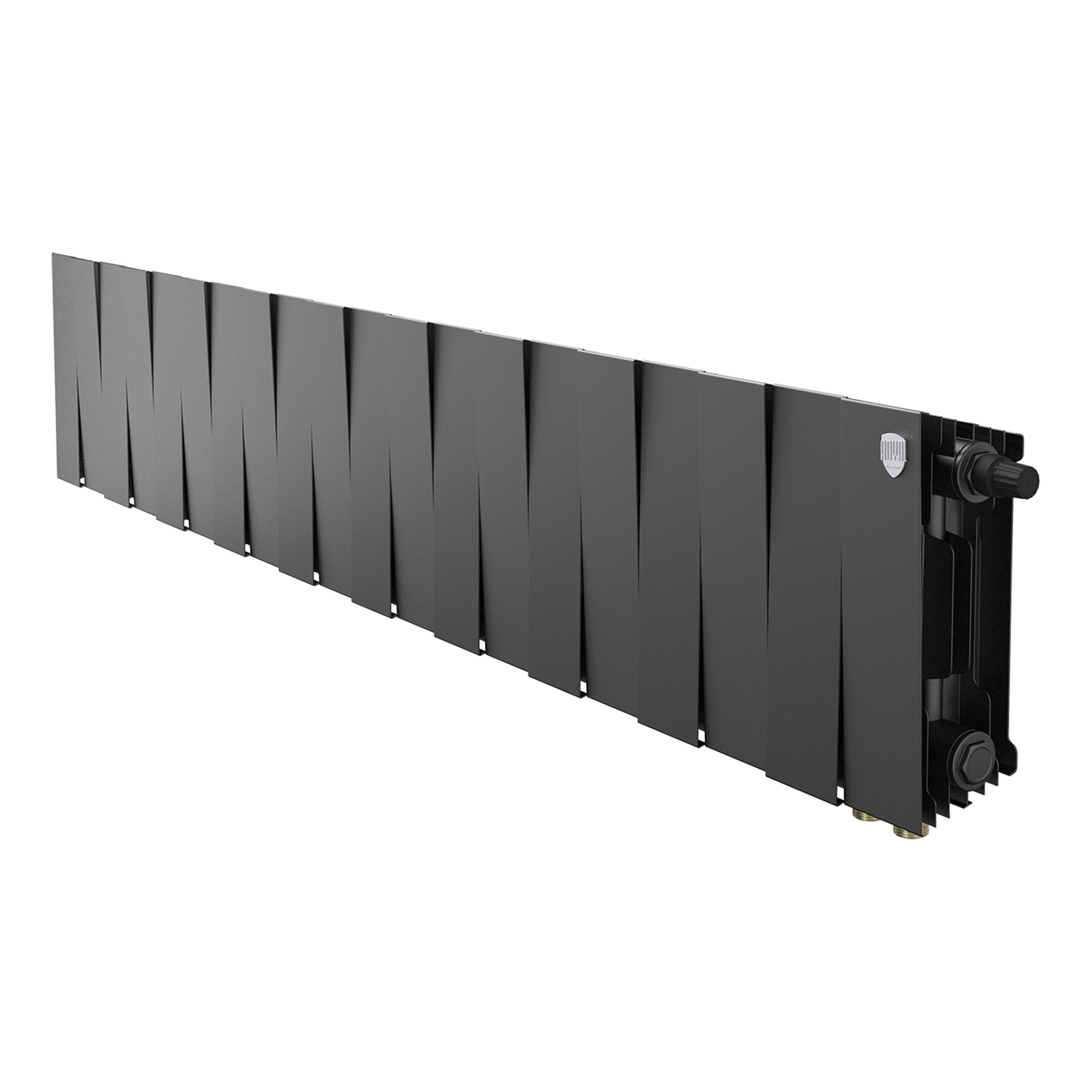 картинка Радиатор биметаллический Royal Thermo PianoForte 200 Чёрный VR80- 20 секций 