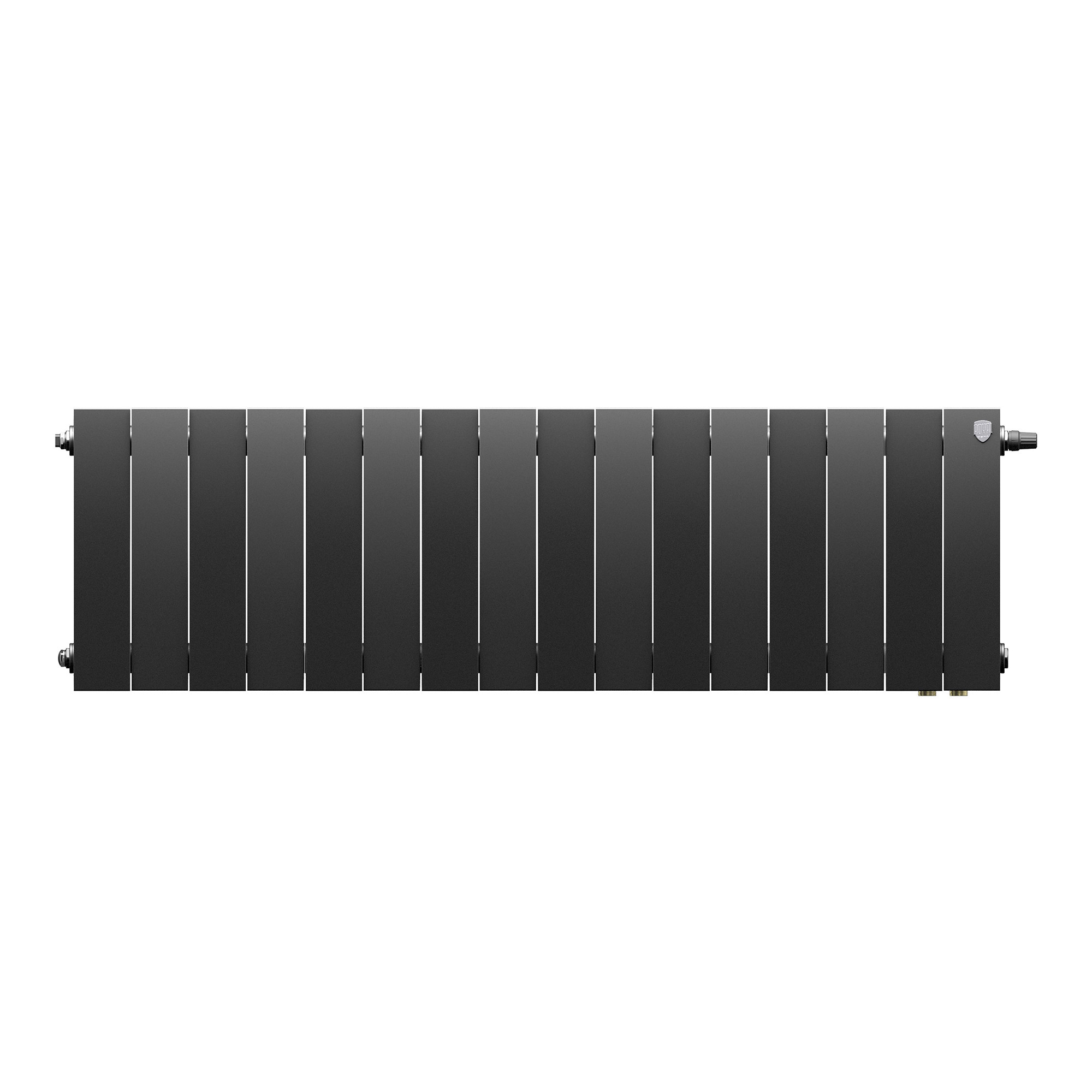 картинка Радиатор биметаллический Royal Thermo PianoForte 300 Чёрный VR80 16 секций 