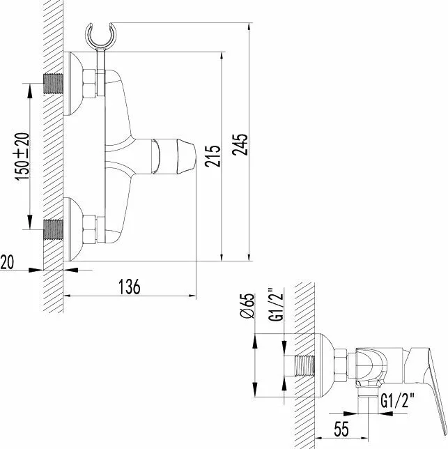 картинка Смеситель для ванны Lemark Partner LM6559C 