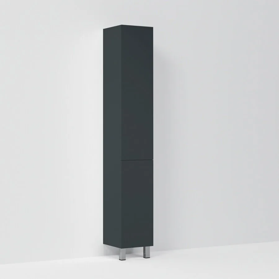 фото Шкаф-колонна AM.PM GEM M90CSR0306GM напольный правый 30 см двери push-to-open графит матовый 