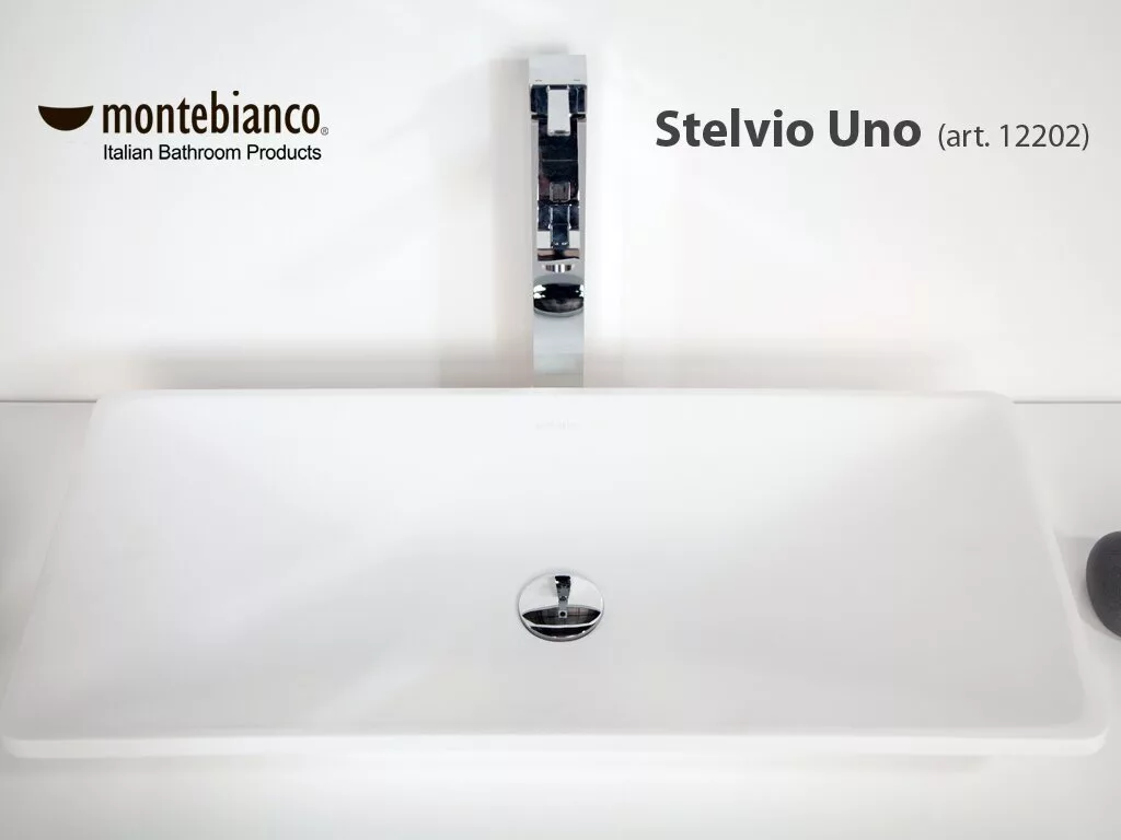 картинка Раковина MonteBianco Stelvio Uno прямоугольная, цвет белый матовый 