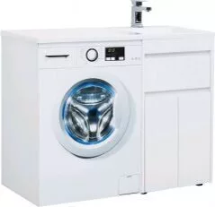 фото Тумба с раковиной Aquanet Токио 110 R белый (напольная, 1 ящик, 2 дверцы) арт. 00239207 