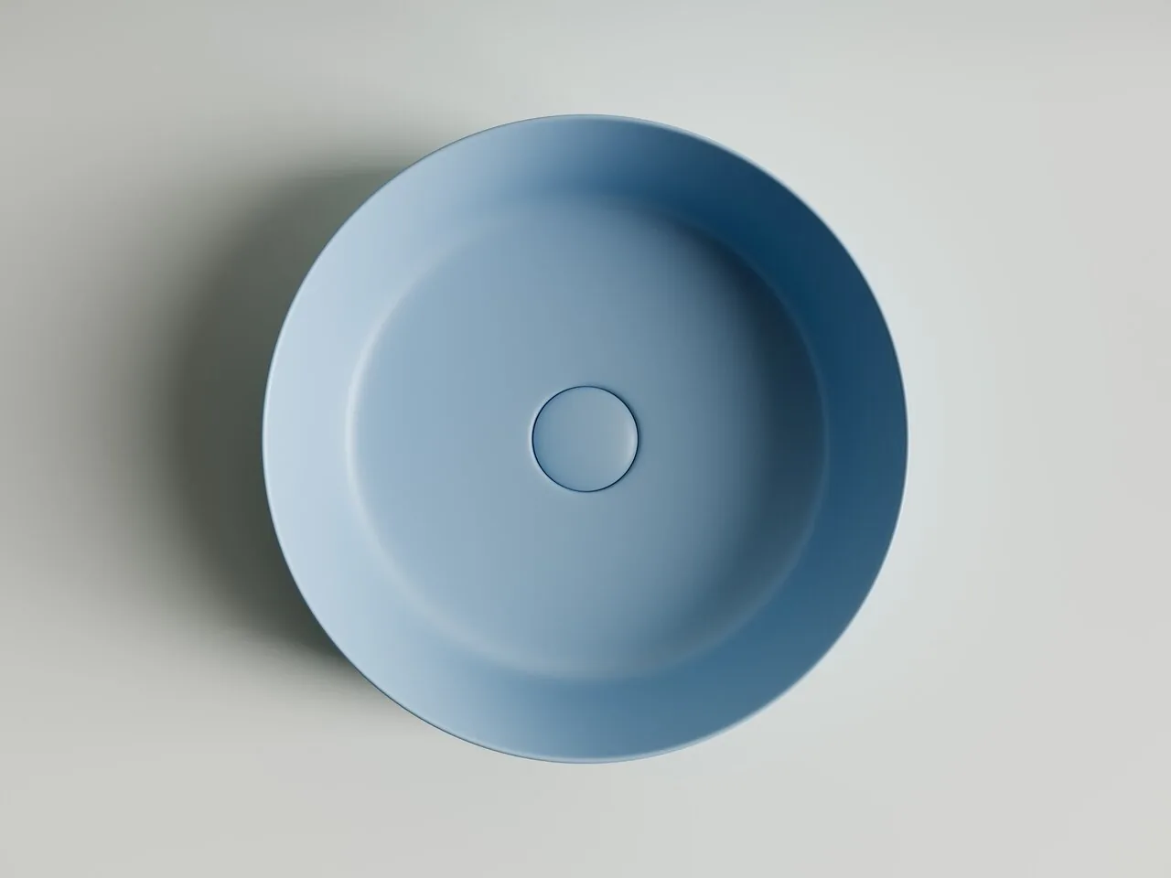 картинка Накладная раковина Ceramicanova Element CN6022ML цвет голубой матовый 39х39 см 