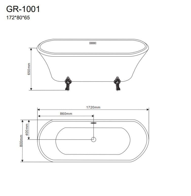 картинка Акриловая ванна Grossman GR-1001 