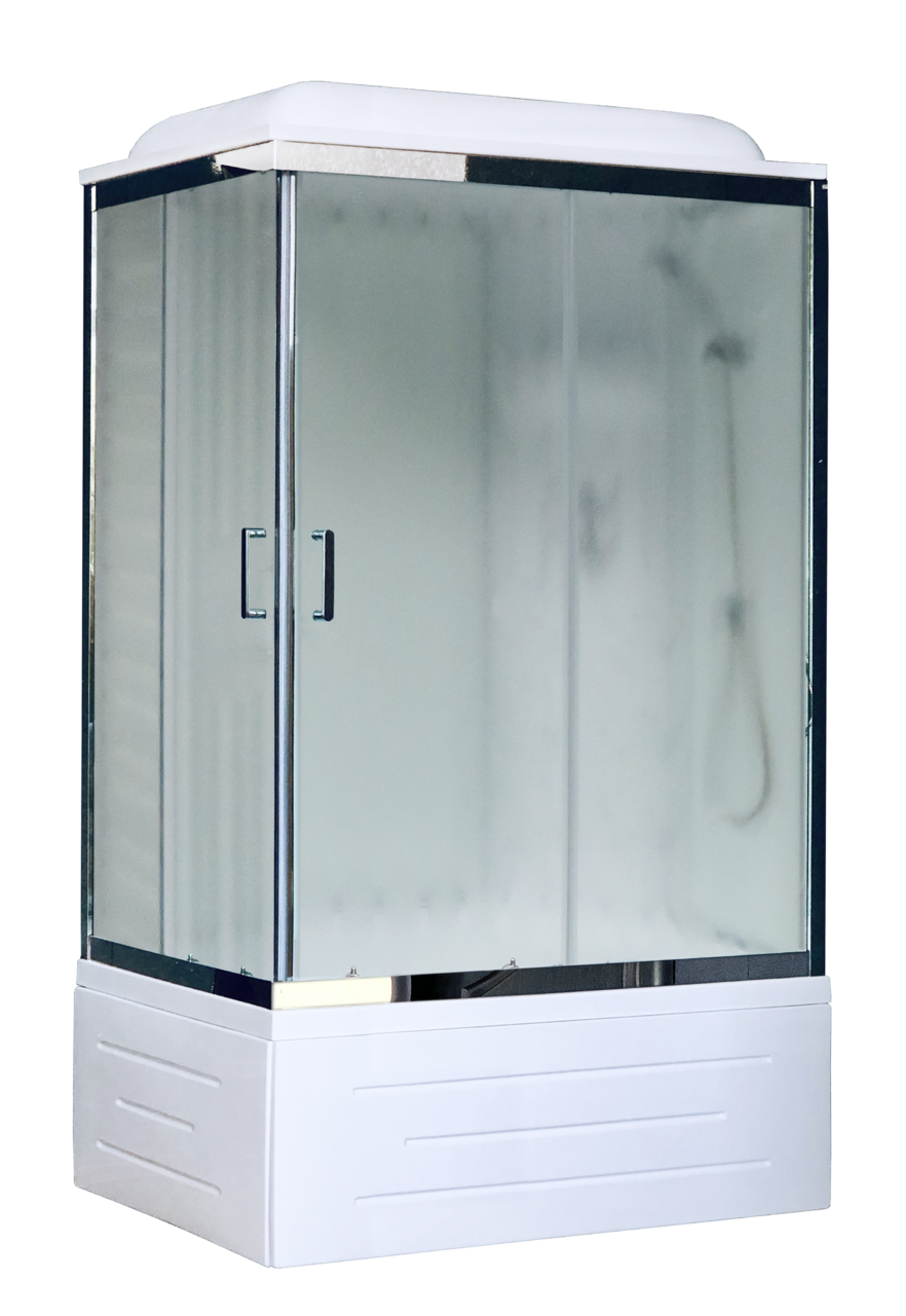 картинка Душевая кабина Royal Bath 8120BP6-WC-CH (белое/матовое) правая 120x80x217 