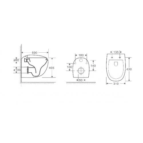 картинка Унитаз подвесной WeltWasser JECKENBACH 004 GL-WT белый глянец 