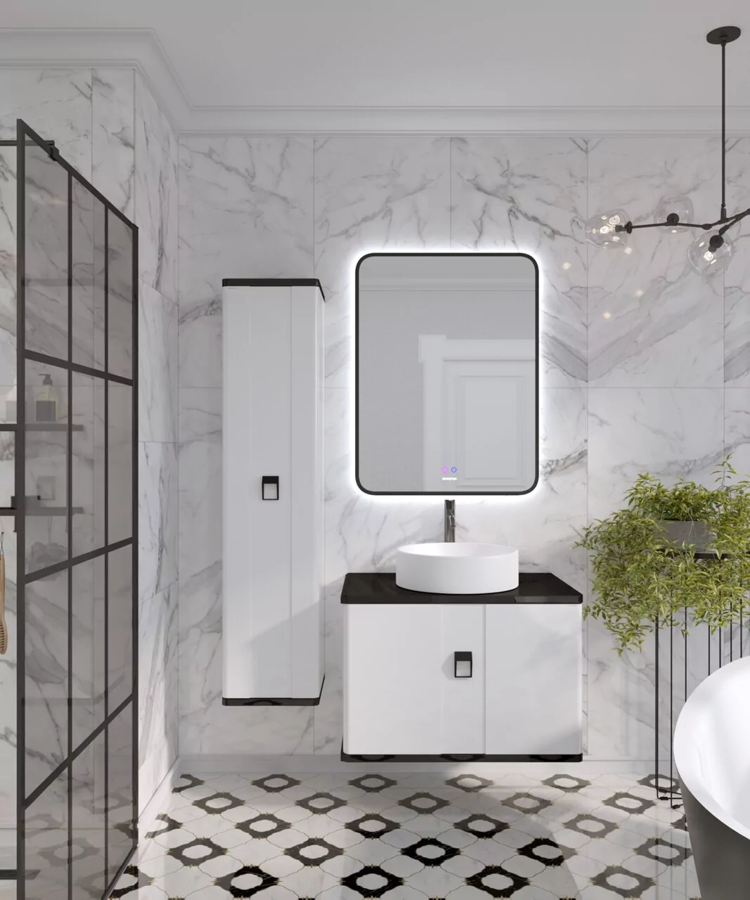 фото Пенал подвесной Grossman НОРМА-30 см универсальный белый глянец 