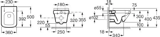 картинка Унитаз подвесной Roca Dama-N 346788000 