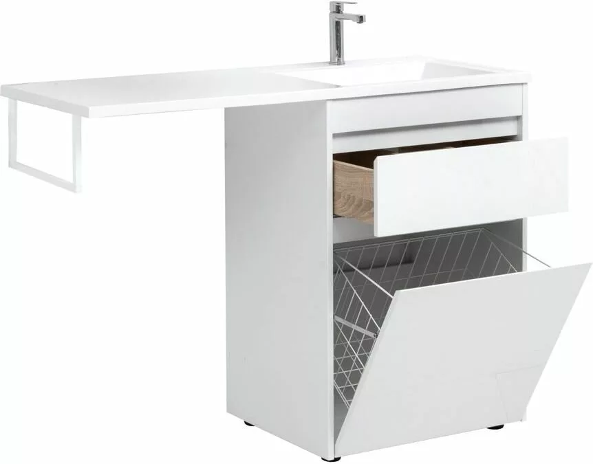 фото Тумба с раковиной Aquanet Токио 120 R белый (напольная, 1 ящик) арт. 00239301 