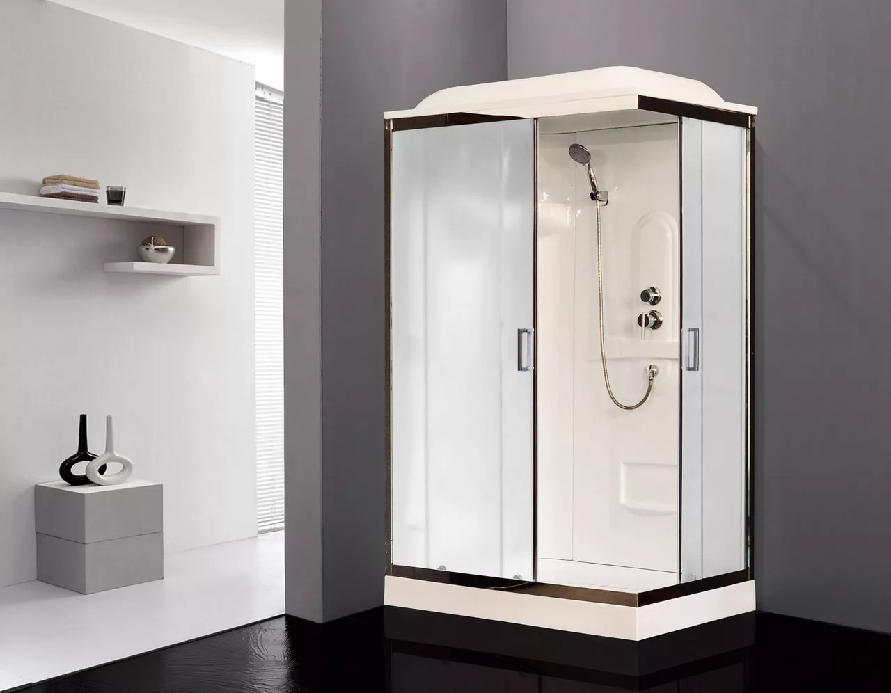 картинка Душевая кабина Royal Bath 8120HP1-M-CH (матовое) левая 120x80x217 