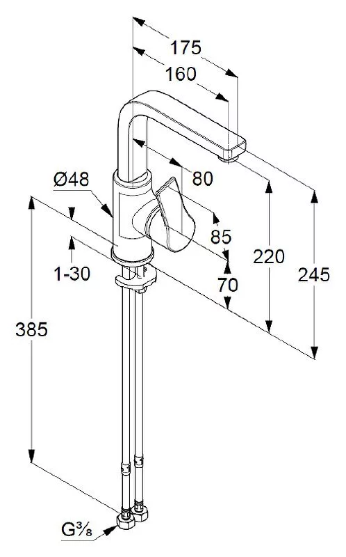 картинка Смеситель для раковины Kludi Zenta SL 480280565, хром 