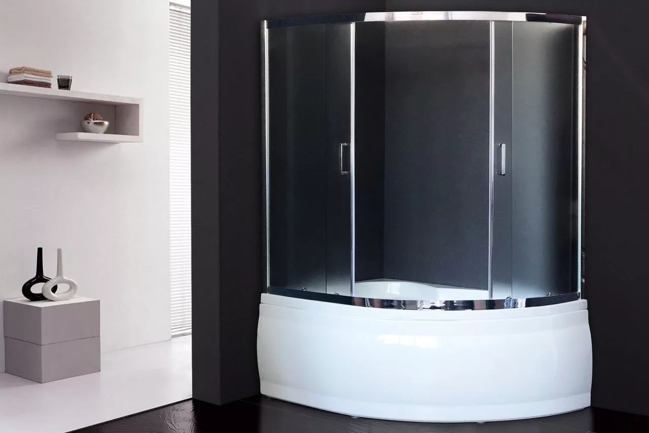 картинка Душевая штора Royal Bath 150ALP-C-CH 150x100x150 (матовая) 