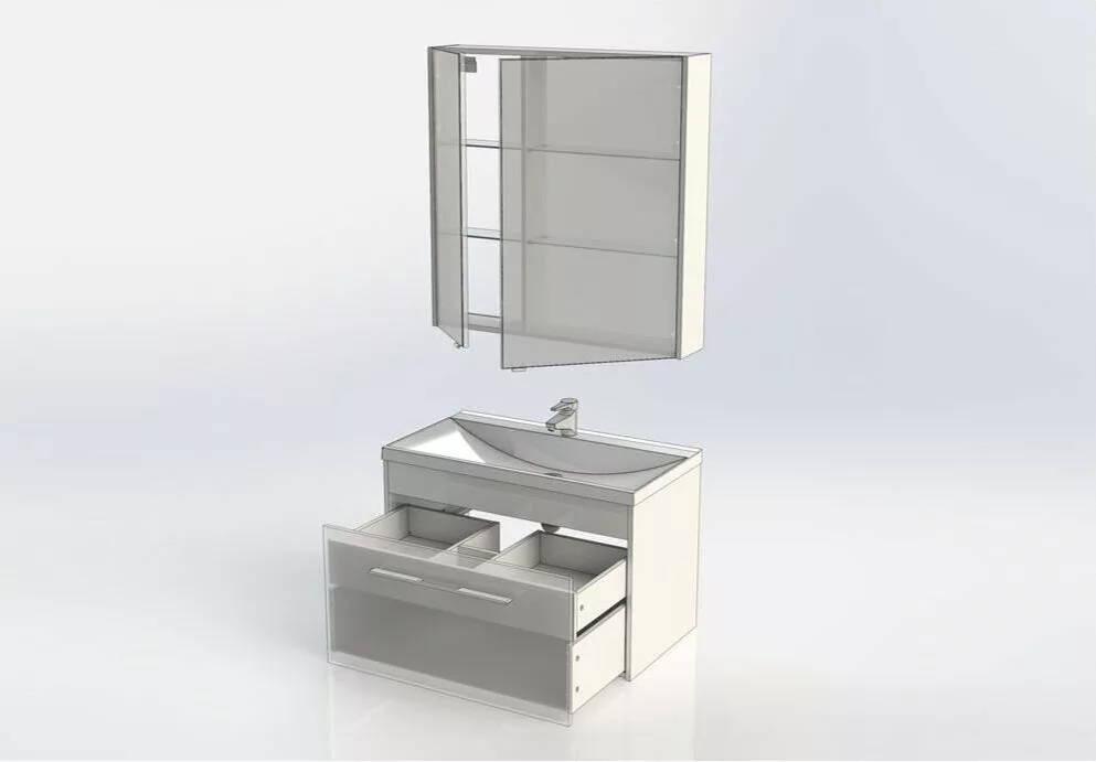 фото Мебель для ванной Aquanet Августа 90 белый арт.00287684 