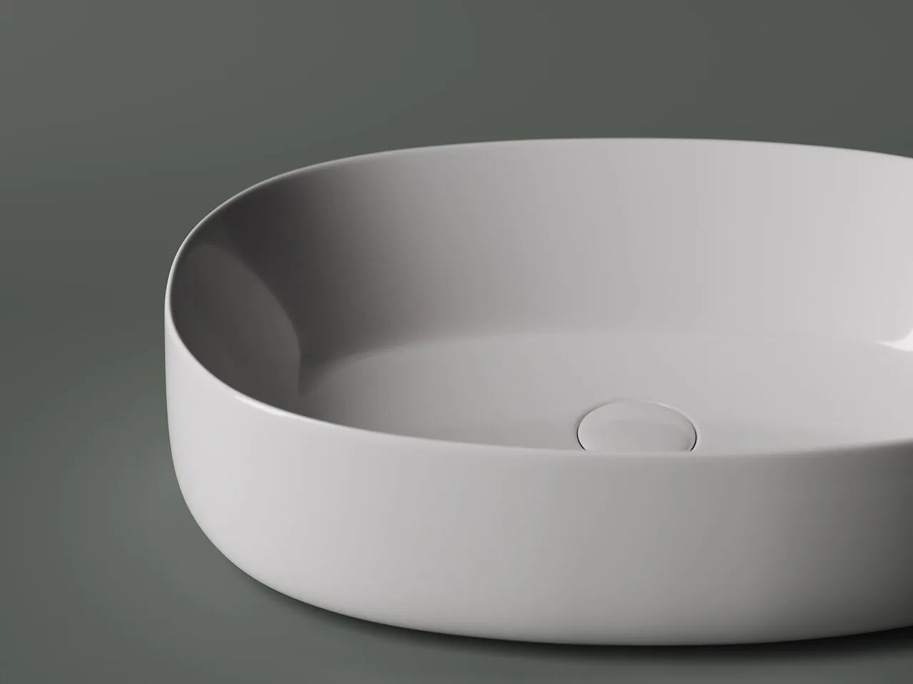 картинка Накладная раковина Ceramicanova Element CN5023 цвет белый 54х35 см 