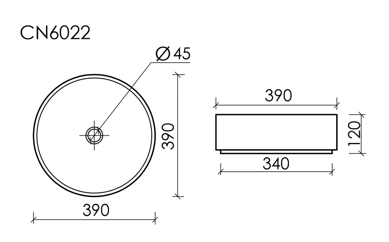 картинка Накладная раковина Ceramicanova Element CN6022MP цвет розовый матовый 39х39 см 