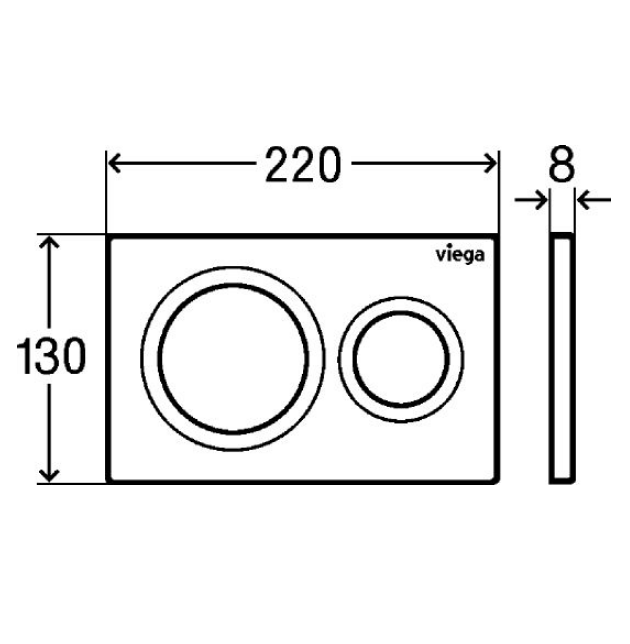 картинка Кнопка смыва Viega Prevista Visign for Style 8610.1 773793 альпийский белый 