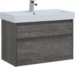 фото Тумба с раковиной Aquanet Nova Lite 90 дуб рошелье (2 ящика) арт. 00245249 