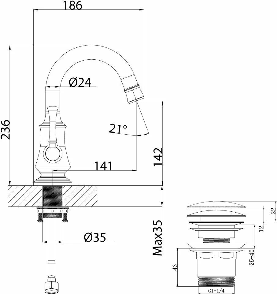 картинка Смеситель для раковины Lemark Peretto LM6307RB 