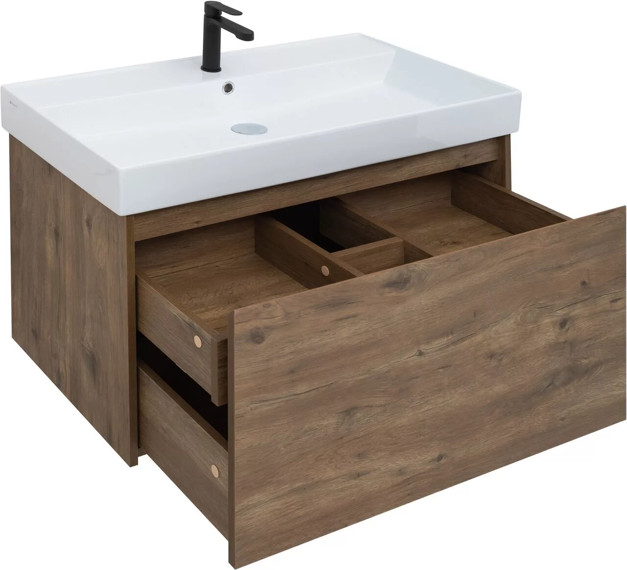 фото Тумба с раковиной Aquanet Nova Lite 90 дуб рустикальный (1 ящик) арт. 00254698 