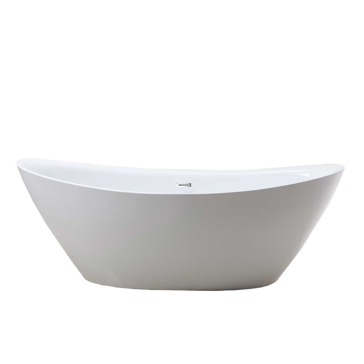 картинка Акриловая ванна Vincea VBT-203, 180х85х65, цвет белый, слив-перелив в комплекте, хром 
