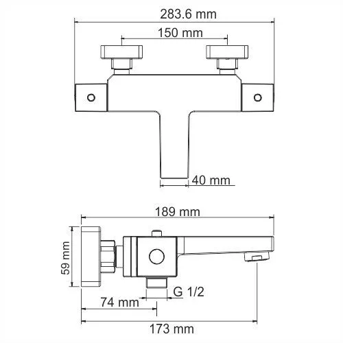 картинка Смеситель для ванны WasserKRAFT АIme 1511 Thermo 