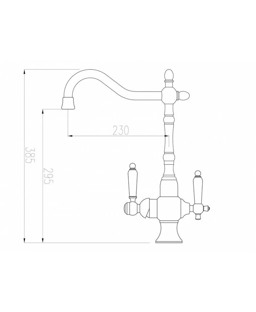картинка Смеситель для кухонной мойки ZORG Sanitary ZR 336 YF-50 NICKEL 