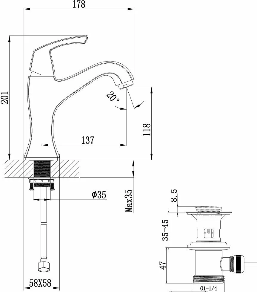 картинка Смеситель для раковины Lemark Nubira LM6206ORB 