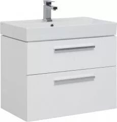 фото Тумба с раковиной Aquanet Nova 75 белый (2 ящика) арт. 00245254 