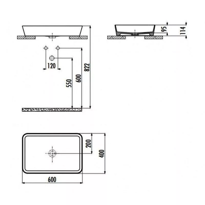 картинка Раковина Creavit LP060 LP060-00CB00E-0000 