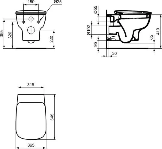 картинка Унитаз подвесной Ideal Standard Esedra AquaBlade T386001 