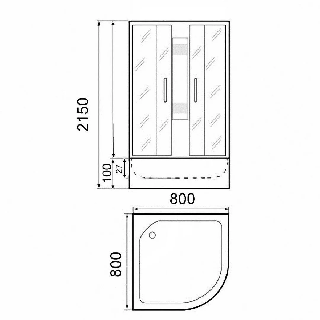 картинка Душевая кабина Parly F811B 