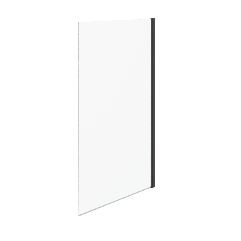 картинка Шторка для ванны Iberica Blanca Mod.802 Wide Open поворотная прозрачная профиль черный 70х150 см 
