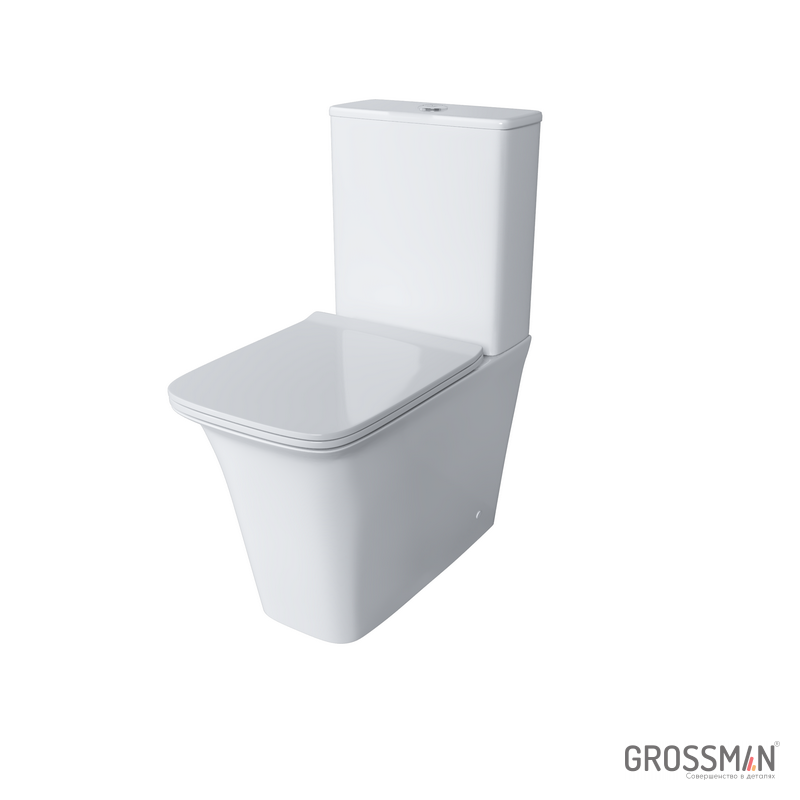 картинка Унитаз-компакт Grossman Galaxy GR-4468S безободковый с тонкой крышкой 