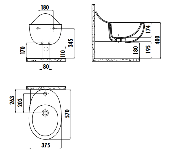 картинка Подвесное биде Creavit Foglia FG510-00CB00E-0000 