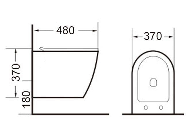 картинка Подвесной безободковый унитаз Timo KULO TK-403 