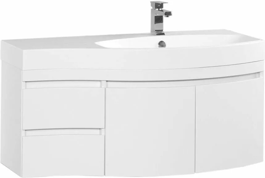 фото Тумба с раковиной Aquanet Опера 115 R белый (2 дверцы 2 ящика) арт. 00212992 