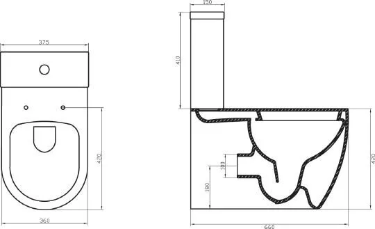 картинка Унитаз-компакт BelBagno Marino безободковый 