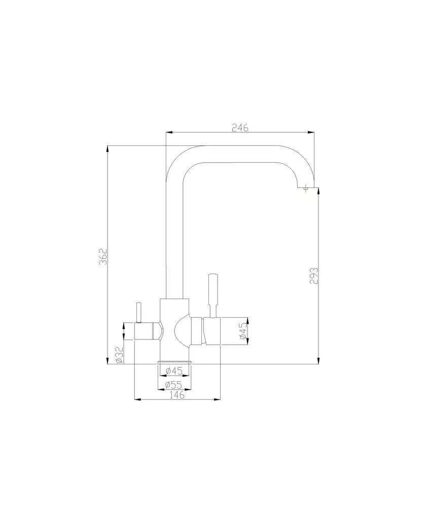 картинка Смеситель для кухни ZORG Steel HammerSH 715 SATIN 