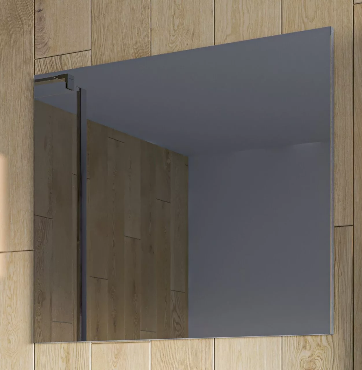 фото Зеркало Stella Polar Абигель 70х60 универсальное серый цемент 