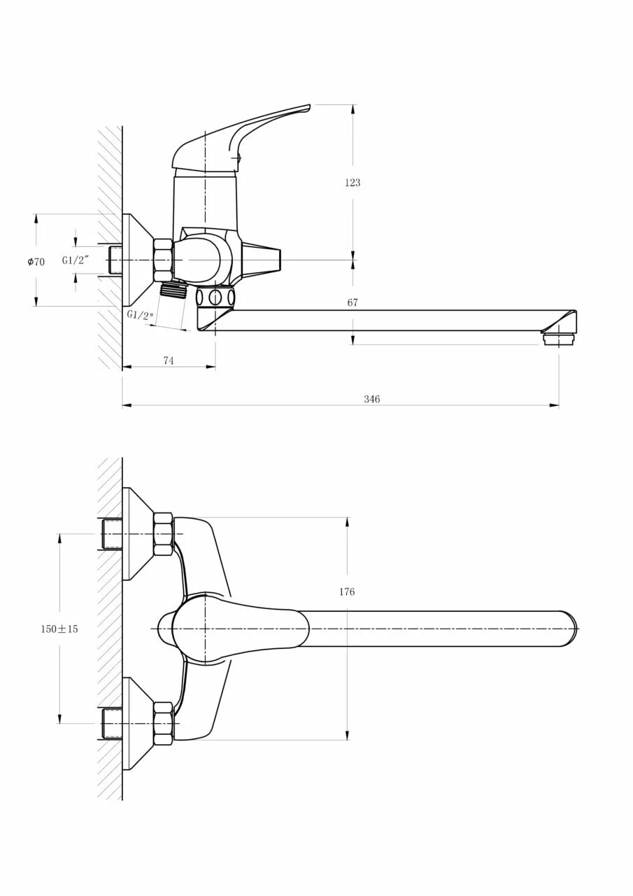 картинка Смеситель для ванны RUSH Corsica CO4240-51 