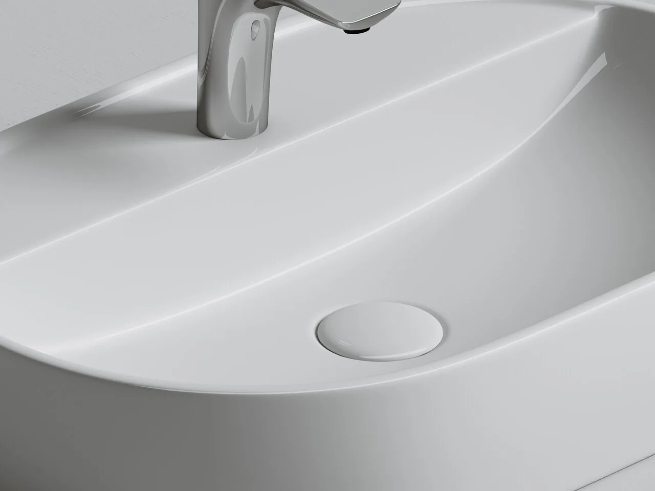 картинка Накладная раковина Ceramicanova Element CN6035 цвет белый 60х40 см 