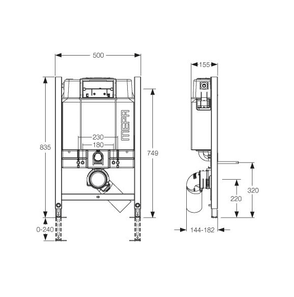 картинка Система инсталляции для унитазов Mepa VariVIT B31 511103 