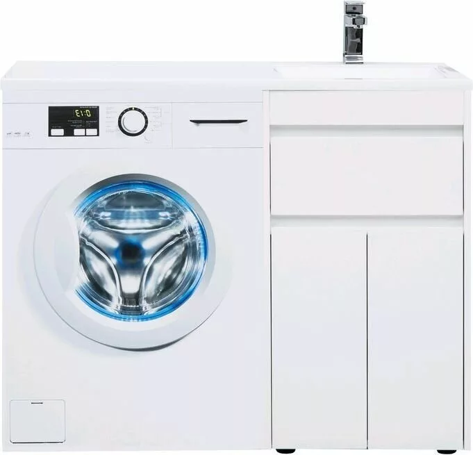 фото Тумба с раковиной Aquanet Токио 110 R белый (напольная, 1 ящик, 2 дверцы) арт. 00239207 