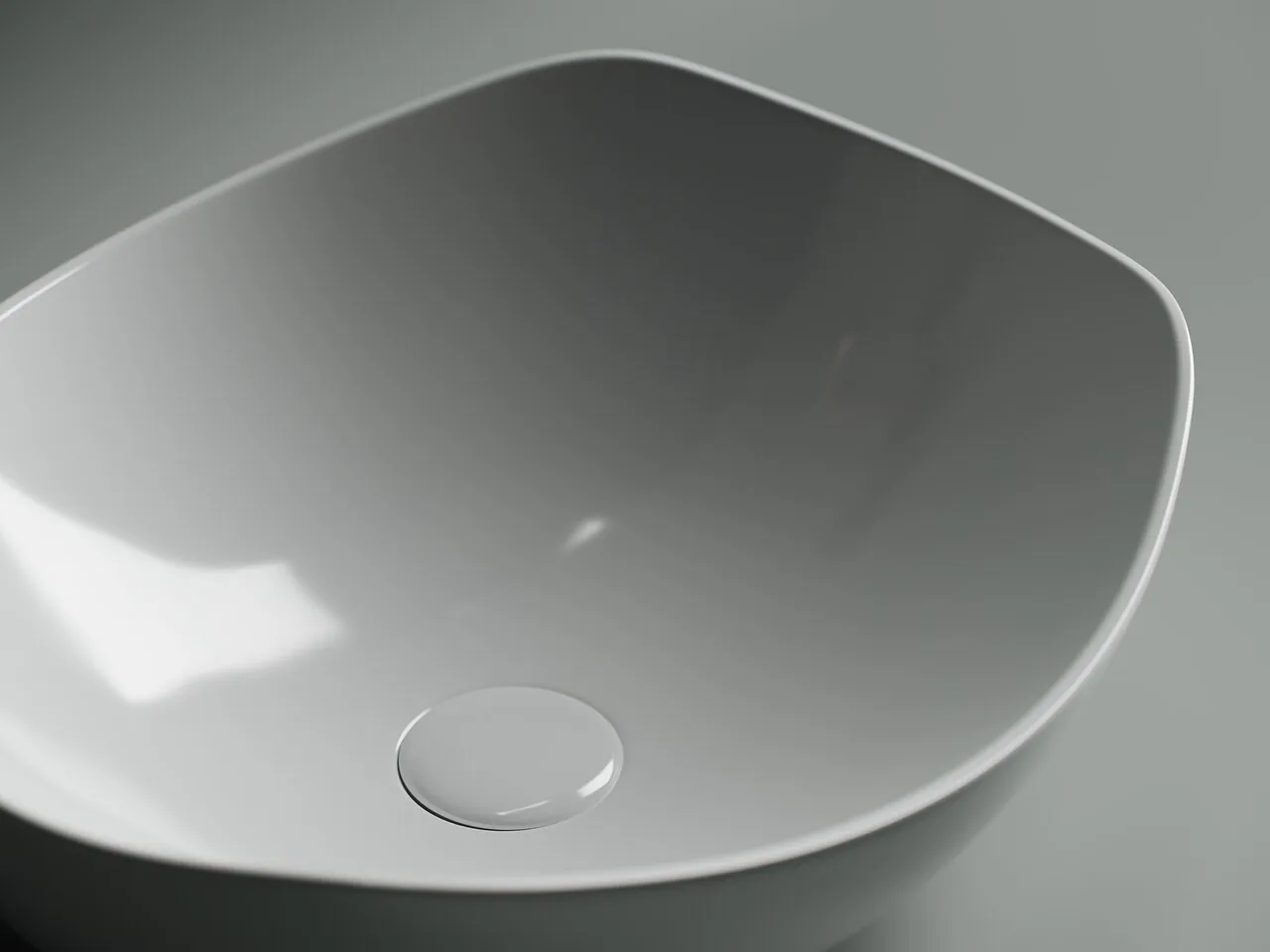 картинка Накладная раковина Ceramicanova Element CN5017 цвет белый 42х38.5 см 
