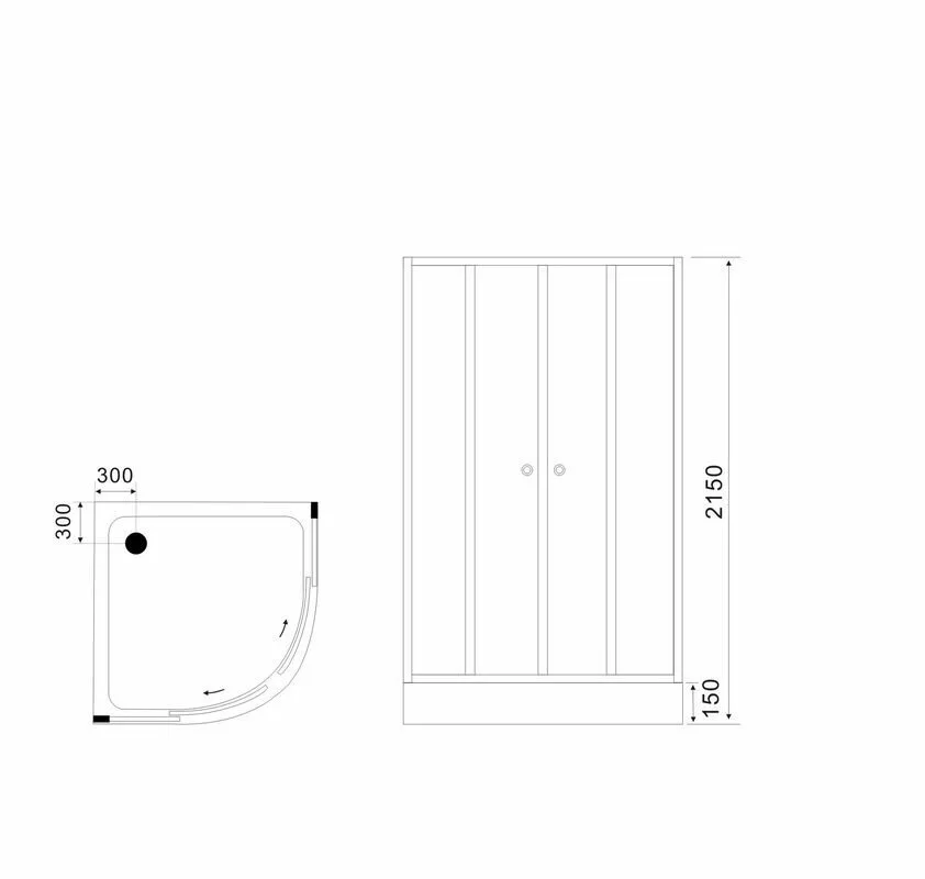 картинка Душевая кабина Black&White G8503 